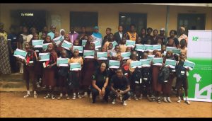 The IAF team with Student Beneficiaries and Teachers of Durba Community High School, Oyo