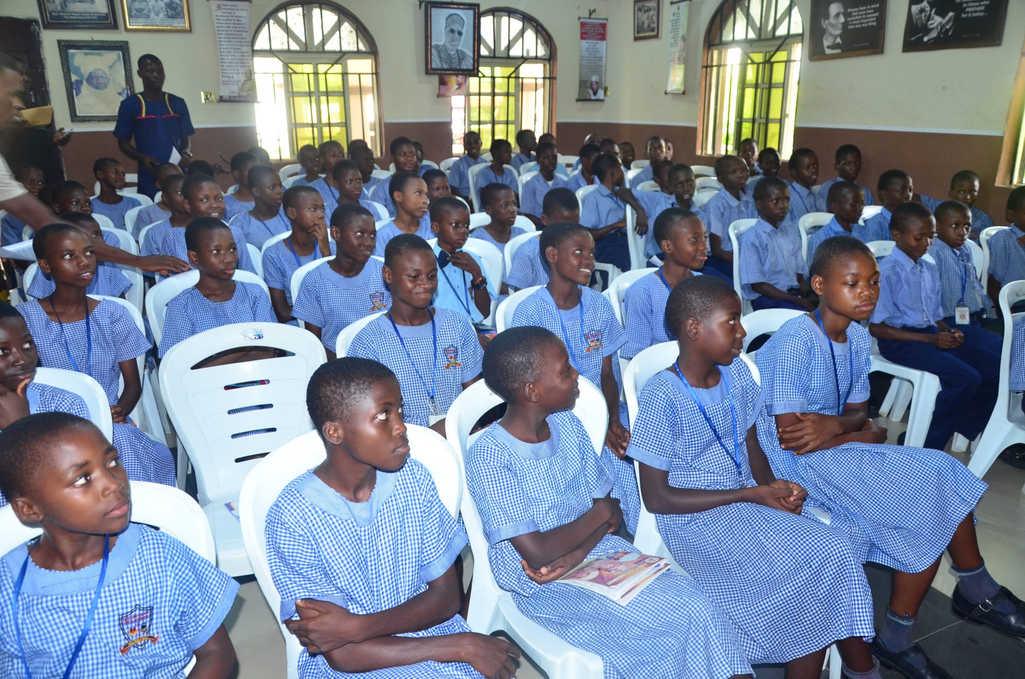 Cross-section of Abolarin College students seated at a mentorship seminar
